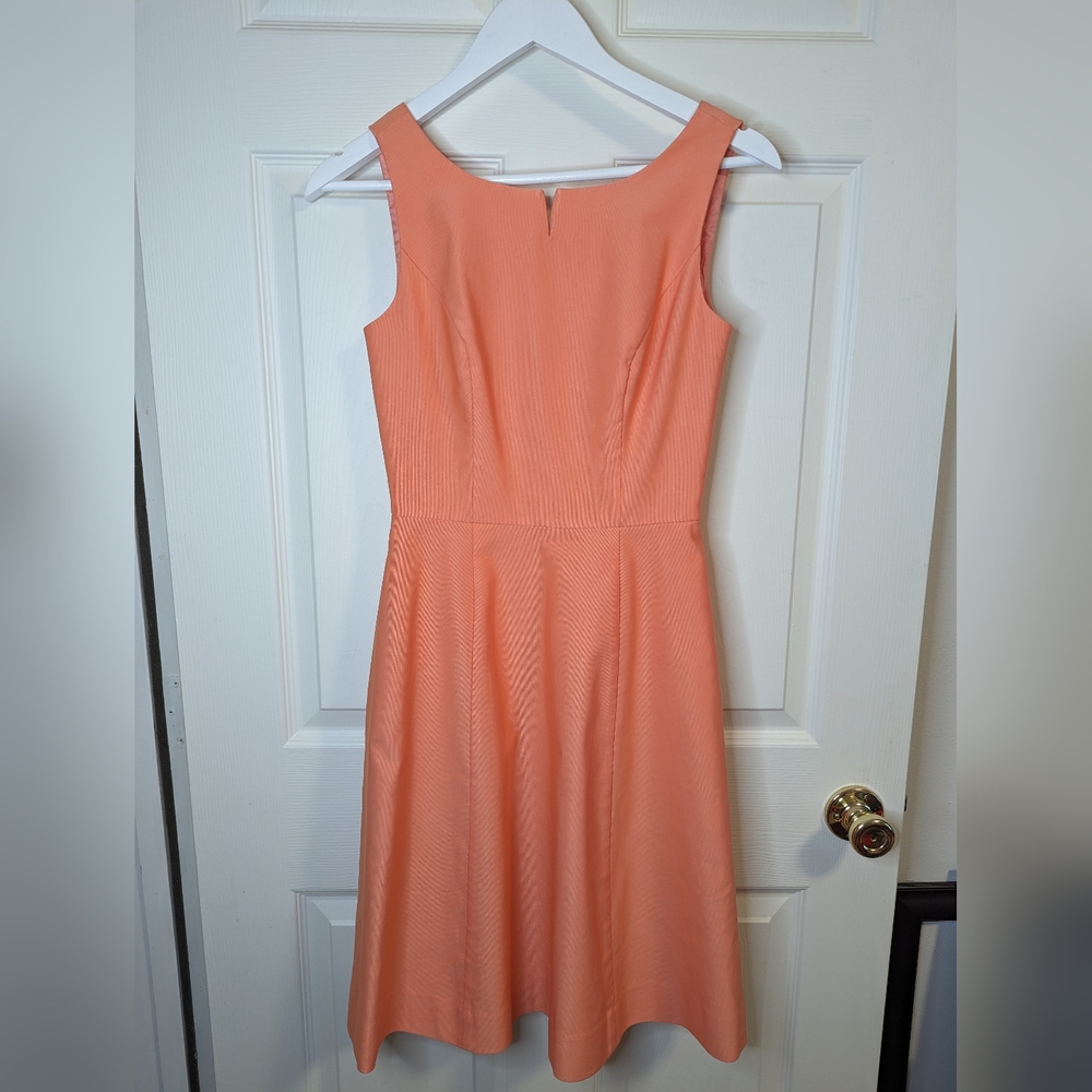 Weddington Way peach orange sleeveless dress with pockets size 0